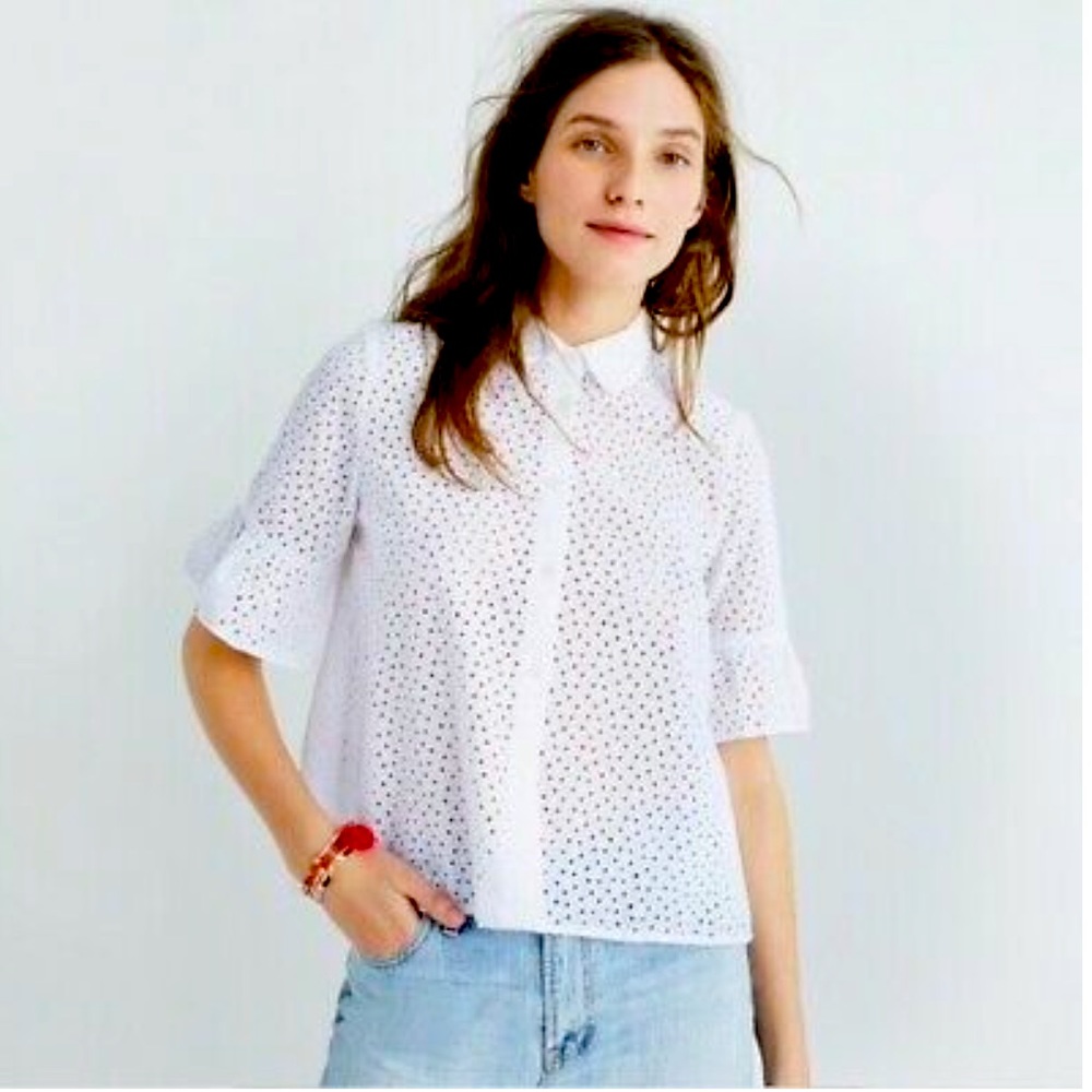 Madewell white button-down shirt